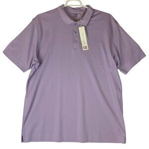 Cutter & Buck CB DryTec Luxe Lavender Polo Shirt Mens 2XL Moisture-Wicking